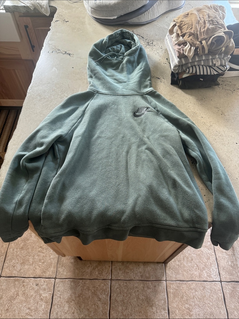 Nike Women's Cowl Neck Pullover Hoodie in Sage